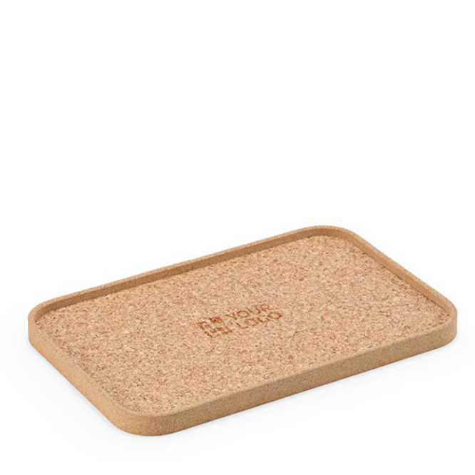 Tablett aus Naturkork mit stabilem Stand, in Europa hergestellt