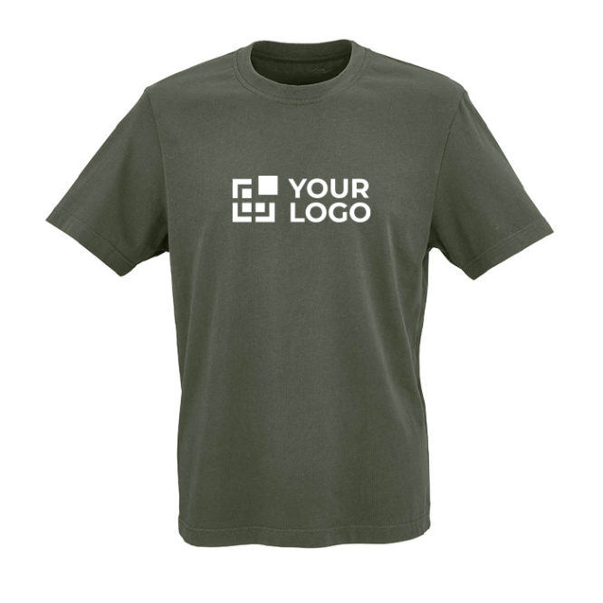 Unisex-T-Shirt aus Bio-Baumwolle mit Rippkragen, 140 g/m²