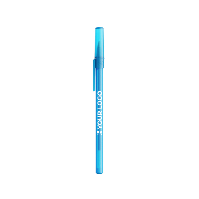 Kunststoffkugelschreiber mit weichem Schreibgefühl und blauer Tinte Round Stic BIC®