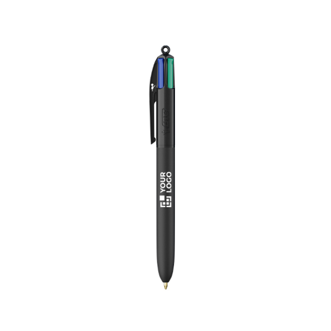 Kugelschreiber aus Kunststoff mit Soft-Touch-Oberfläche und 4 Farben Tinte BIC®