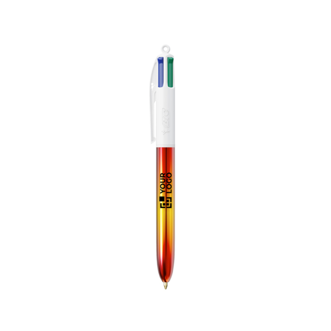 Kugelschreiber aus Kunststoff mit Metallic-Finish und 4-Farben-Tinte Flags BIC®