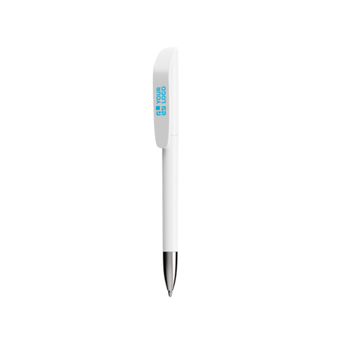 Kugelschreiber aus Kunststoff mit verchromter Metallgriffzone und blauer BIC®-Tinte