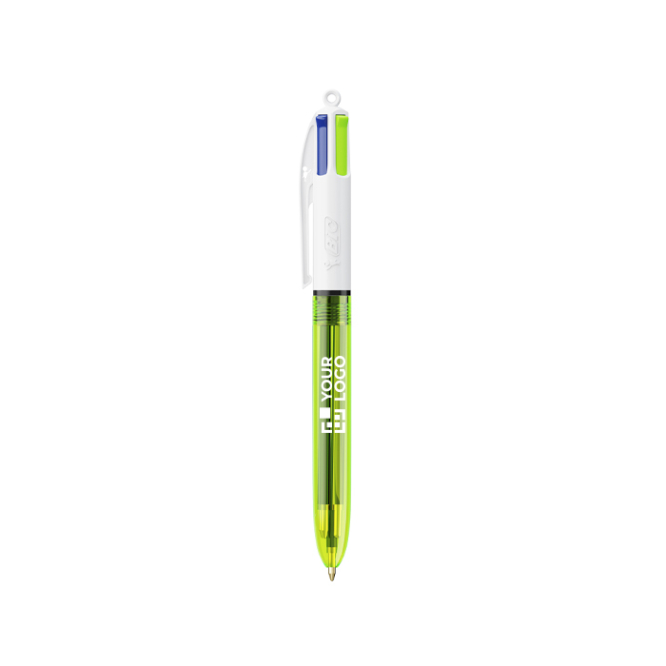 Kunststoff-Kugelschreiber mit feinem Textmarker und 4 Farben Fluo BIC®