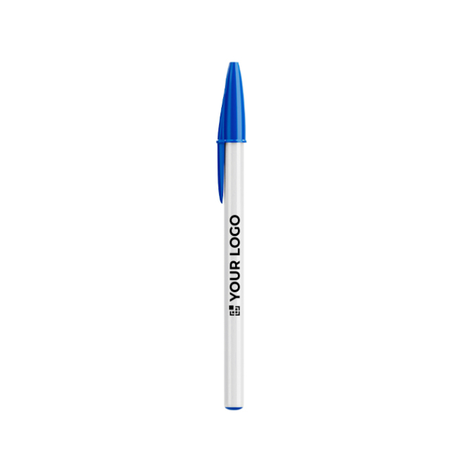 Kugelschreiber aus Kunststoff mit klassischer Kappe und blauer Schrift Style BIC®