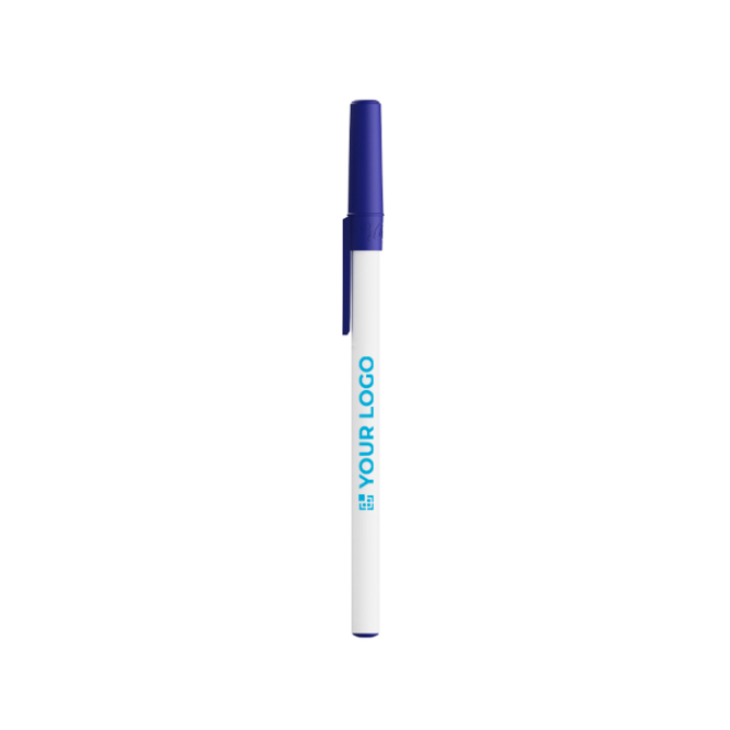 Klassischer Kunststoff-Kugelschreiber mit Kappe und schwarzer Tinte Round Stic BIC®