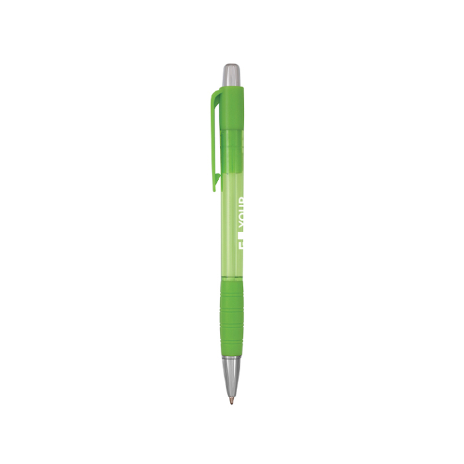 Transparenter Kunststoff-Kugelschreiber mit blauer Tinte Striped Grip BIC®