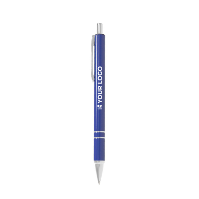 Personalisierbarer Aluminium-Kugelschreiber mit modernem Design und blauer Tinte