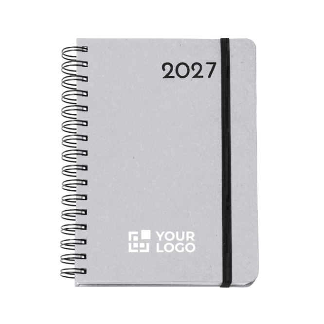 A5-Ringbuch-Agenda mit Einband aus recyceltem Leder
