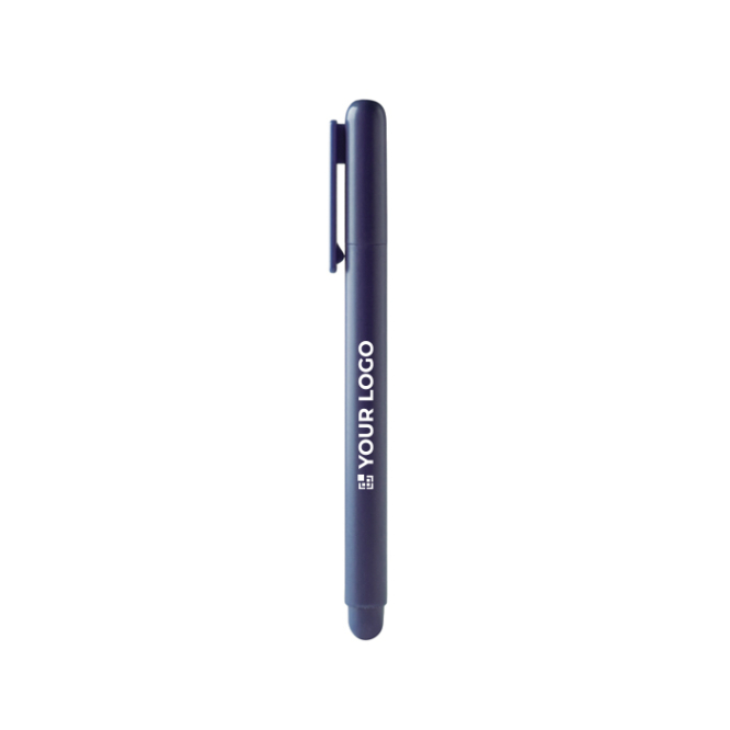Rollerball aus Kunststoff mit Kappe und passendem Clip, blaue Tinte
