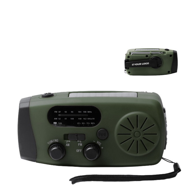 Notfallradio mit Taschenlampe und SOS Sirene 2000 mAh