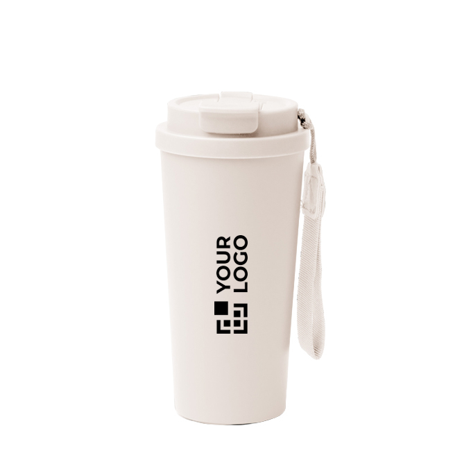 Thermobecher aus Edelstahl mit auslaufsicherem Deckel 500 ml