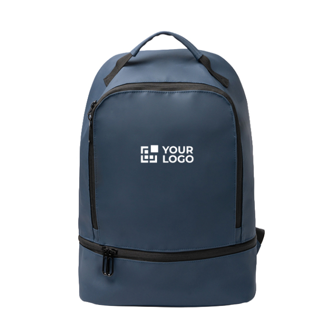 Rucksack aus Kunstleder mit Diebstahlschutzfach und Schuhfach 9