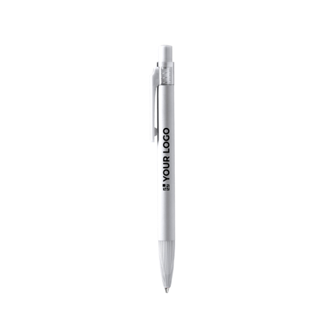 Aluminium-Kugelschreiber mit transparenten Details und blauer Tinte