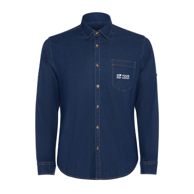 Jeanshemd aus Baumwolle mit Stretchgewebe 210g/m² Roly Direct Lujan