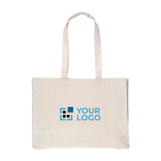 Tasche aus Oeko-Tex® Baumwolle mit Bodenfalte, 280 g/m2