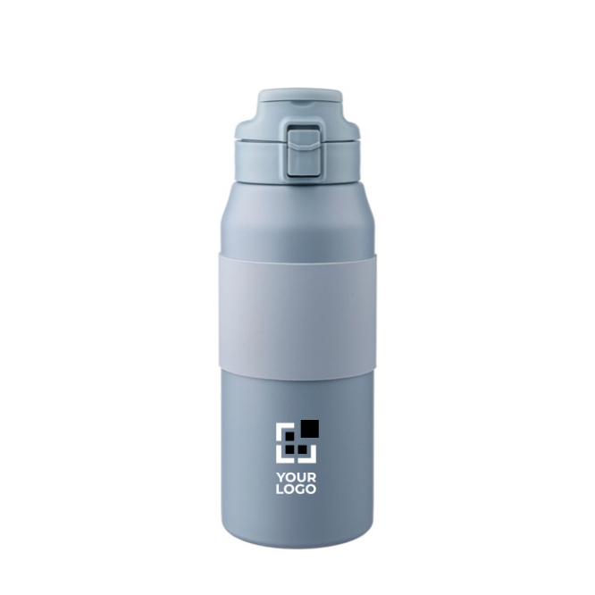 Edelstahlflasche mit Knopf zum Öffnen des Ausgießers, 800 ml