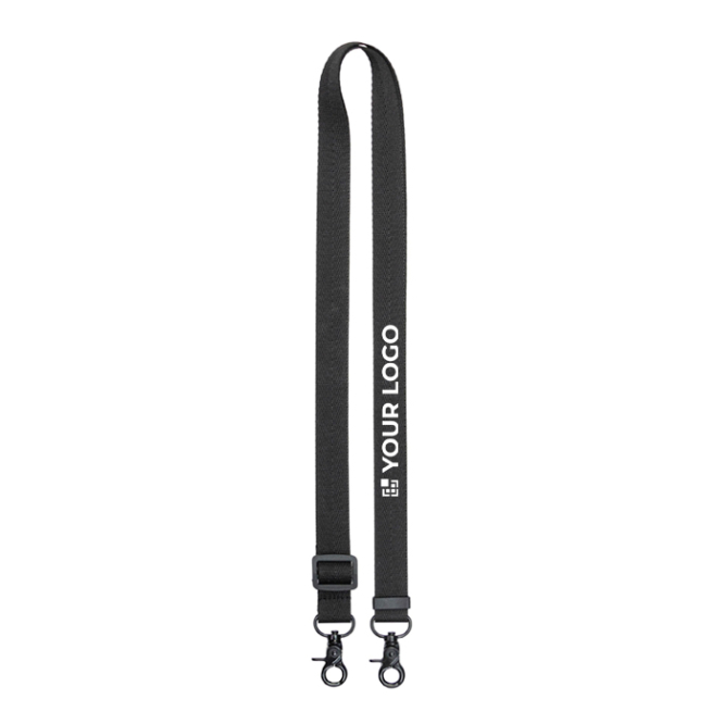 RPET-Lanyard mit Schnalle und Metallkarabinern BrandCharger