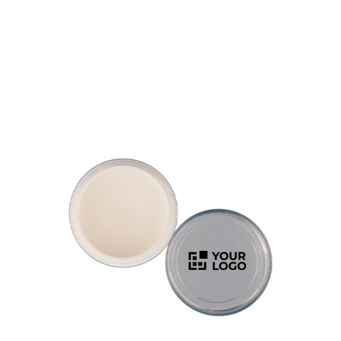 Lippenbalsam mit Fruchtgeschmack und passendem Farbton im transparenten Tiegel,12 g