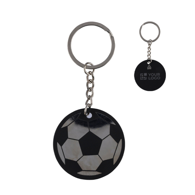 Schlüsselanhänger mit Ball-Design aus Edelstahl und Gummi