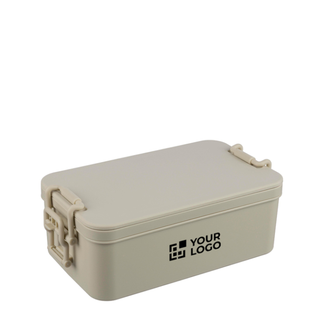 Stapelbare Lunchbox mit zwei Ebenen und Besteckset 2,2 L