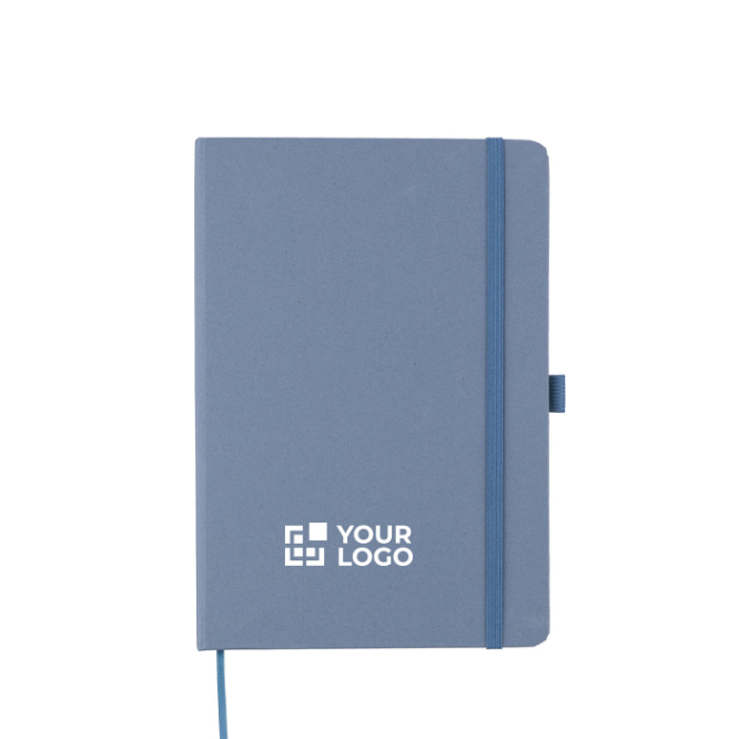 A5-Notizbuch mit Einband aus recyceltem Karton und liniertem Papier