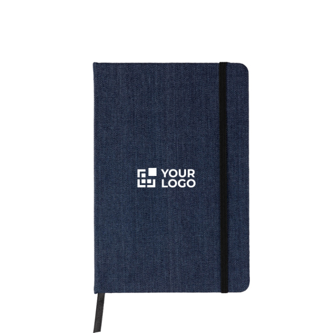 Notizbuch A5 aus Jeansstoff im Casual-Look, linierte Seiten