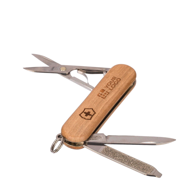 Victorinox Taschenmesser aus Edelstahl und Walnussholz mit 5 Funktionen