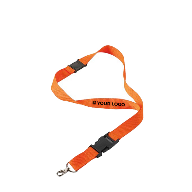 Polyester-Lanyard mit Karabiner und Schlüsselanhänger