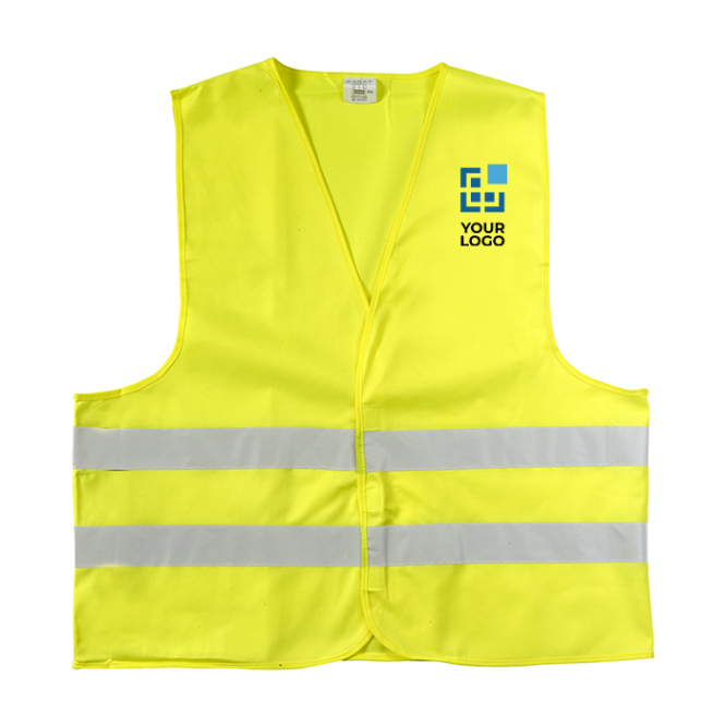 Sicherheitsweste aus Polyester in Gelb oder Orange, Größe M