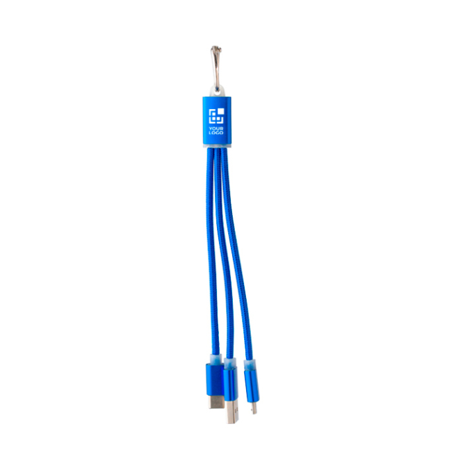 3-in-1-Ladekabel-Set mit Karabiner für den Transport