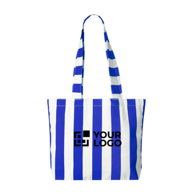 Strandtasche aus recycelter Baumwolle mit Streifendesign
