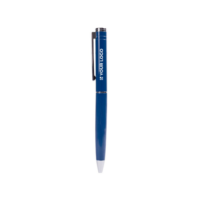 Eleganter Drehmechanik-Kugelschreiber mit blauer Tinte