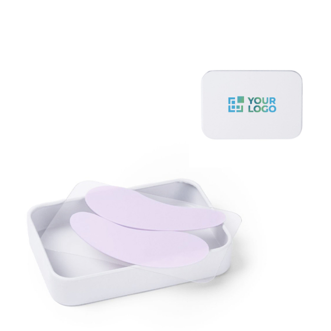 Wiederverwendbares Set aus Silikon-Augenpads in einer Box