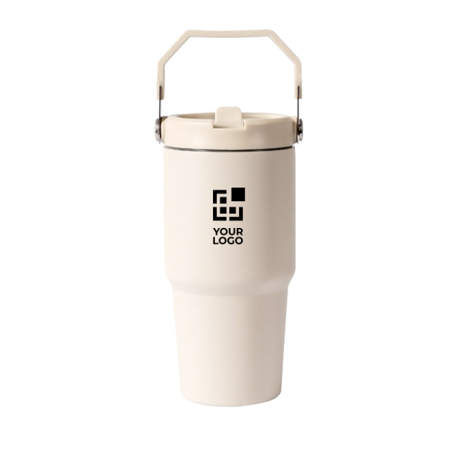 Thermosflasche aus recyceltem Edelstahl mit Auslaufschutz 600 ml