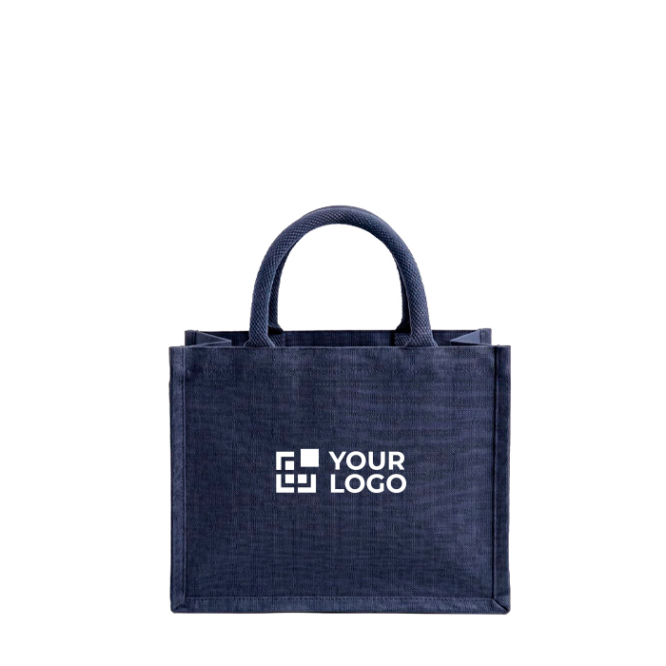Mini-Tasche aus recycelter Baumwolle mit laminiertem Innenraum, 220 g/m²