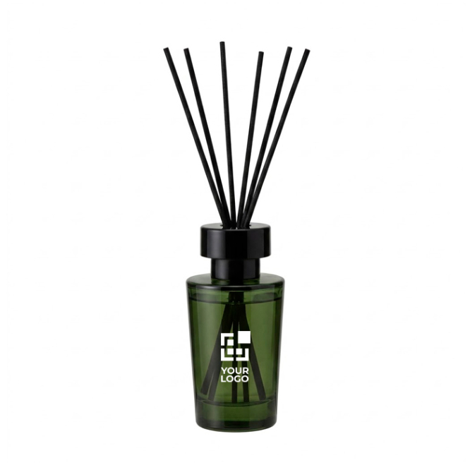 Raumduft mit Duftstäbchen im getönten Glasflakon, 80 ml