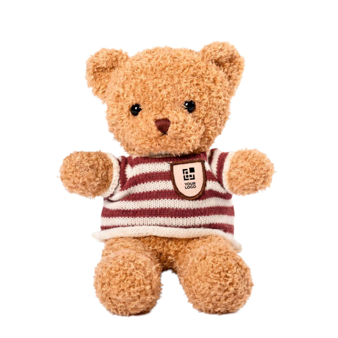 Teddybär aus Polyester mit personalisierbarem Strickpullover
