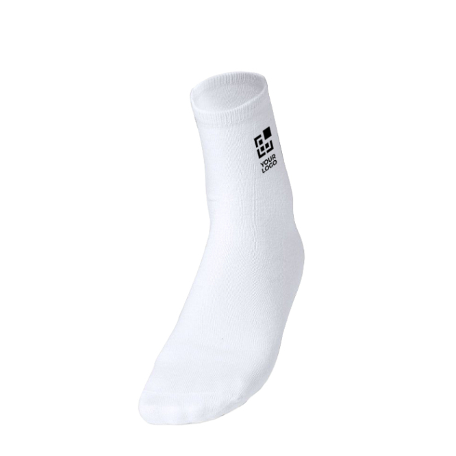 Weiße Polyester-Socken für Sublimationsdruck in Einheitsgröße L-XL