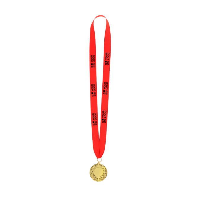 Medaille mit goldener Oberfläche und Relief-Rand für Sieger