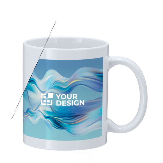 Weiße Keramiktasse von AAA-Qualität für Sublimation, 350 ml