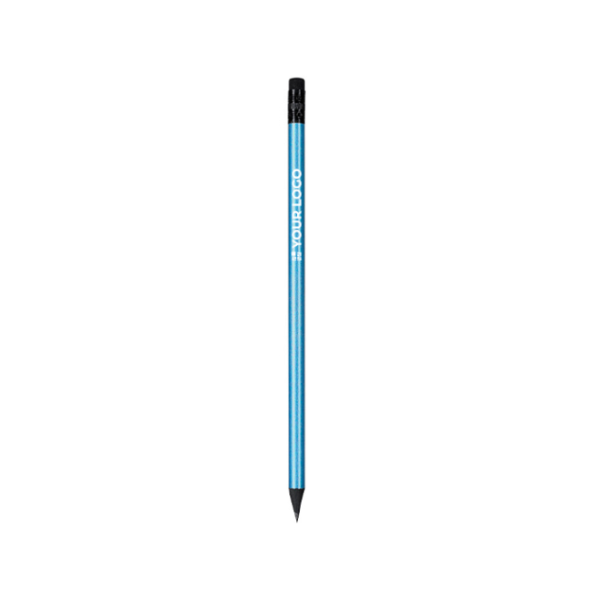Metallic-Farbstift mit schwarzen Enden und schwarzer Mine