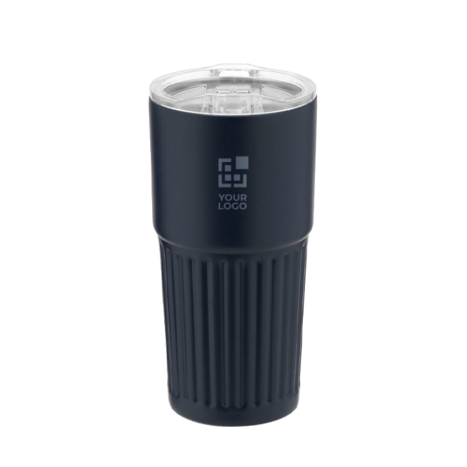 To-Go-Becher aus recyceltem Stahl mit Reliefdesign, 500 ml