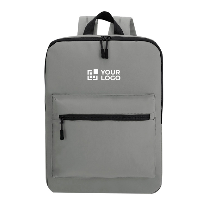 Laptop-Rucksack aus weichem PU mit Fronttasche, 15''