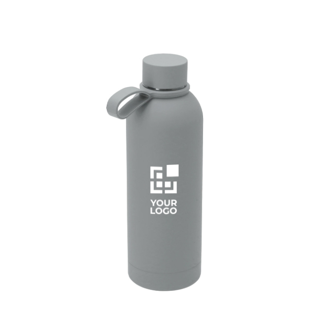 Edelstahlflasche mit Silikon-Tragegriff, 750 ml