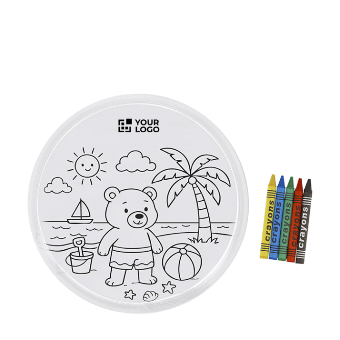 Kinder-Frisbee aus Non-Woven mit Ausmalfläche