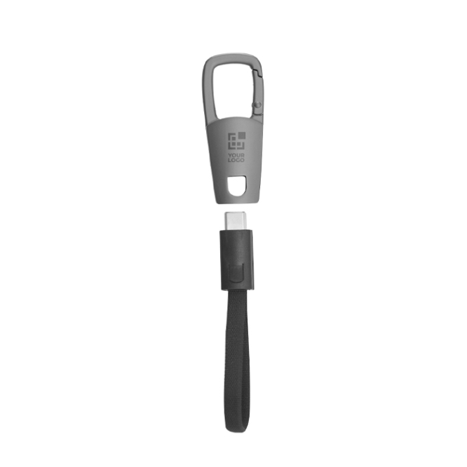 USB-C Lade- und Datenkabel 60 W mit Kunststoffkarabiner