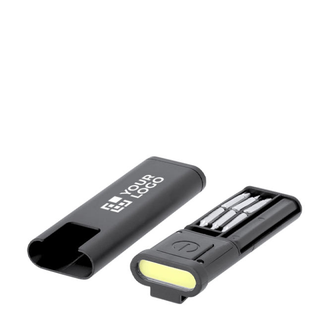 Etui in Taschenlampenform mit 6 Werkzeugen
