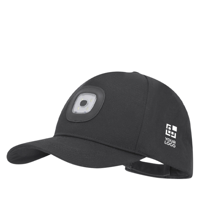 5-Panel-Kappe aus Polyester mit 4-LED-Lampe abnehmbar 200 mAh