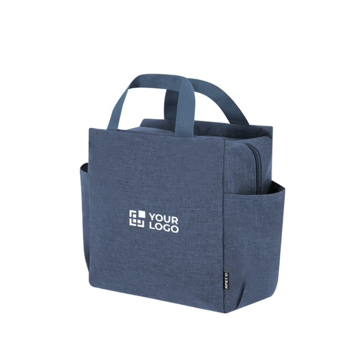 Isolierte Kühltasche aus Polyester mit Tragegriffen und Taschen