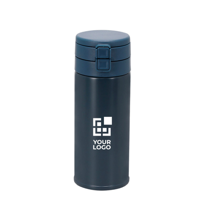 Thermobecher 400 ml mit Push Deckel und integriertem Strohhalm